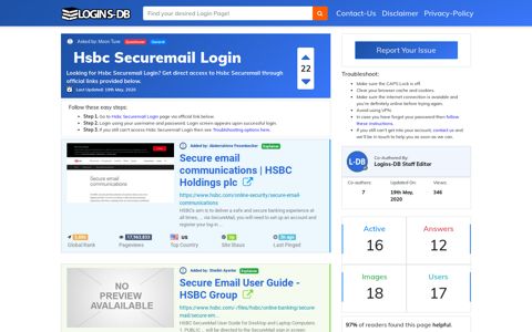 Hsbc Securemail Login - Logins-DB