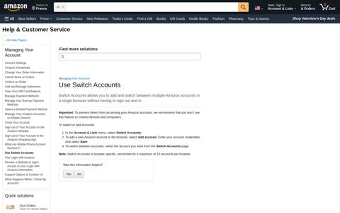 Amazon.com Help: Use Switch Accounts
