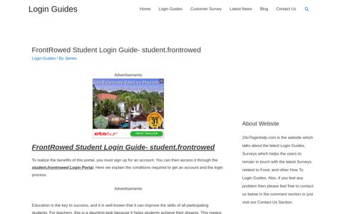 FrontRowed Student Login Guide - Login Guides