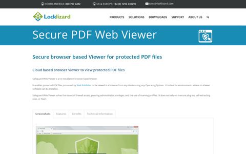 Secure PDF Web browser | PDF Cloud Viewer - Locklizard