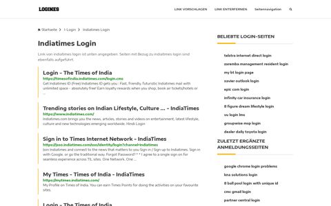 Indiatimes Login | Allgemeine Informationen zur Anmeldung