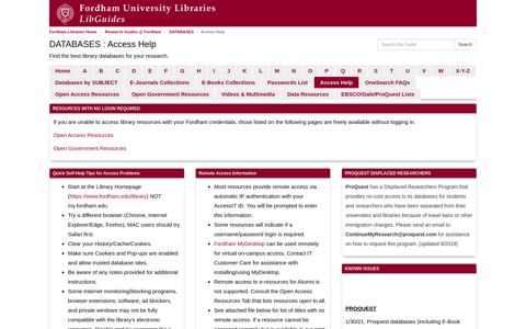 Access Help - DATABASES - Research Guides @ Fordham at ...