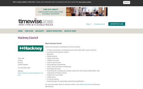Jobs with Hackney Council - Timewise Jobs