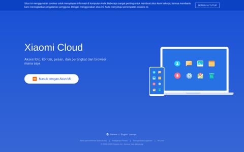 Masuk dengan Akun Mi - Xiaomi Cloud - Mi.com