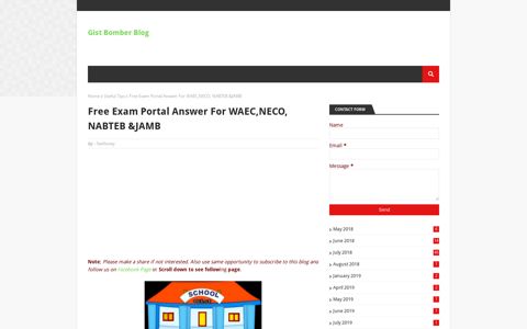 Free Exam Portal Answer For WAEC,NECO, NABTEB &amp ...