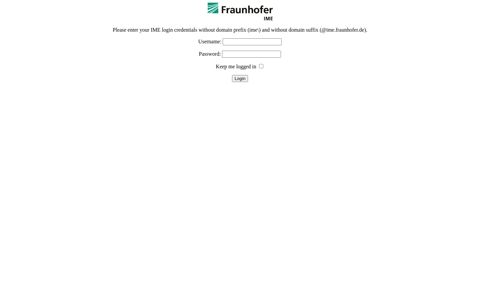 Fraunhofer IME Login