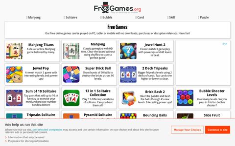 Play 100% Free Games | Instant & Online | FreeGames.org