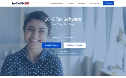 File 2019 Federal Taxes (100% Free) on FreeTaxUSA®