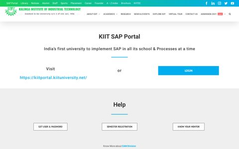 KIIT SAP Portal | KIIT