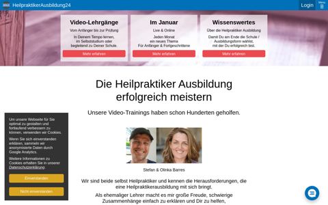 Heilpraktiker Ausbildung komplett im Video-Lehrgang