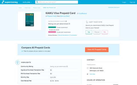 KAIKU Visa Prepaid Card Reviews (Dec. 2020) | Prepaid ...