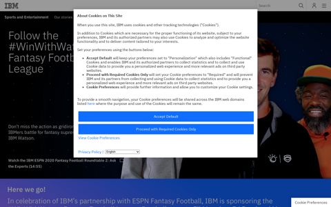Follow the #WinWithWatson Fantasy Football League - IBM