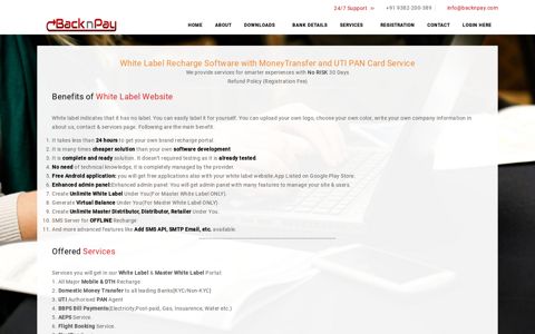 White Label Recharge Software || BackNPay