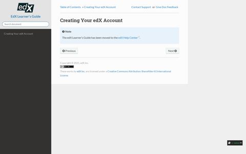 Creating Your edX Account — EdX Learner's Guide ...