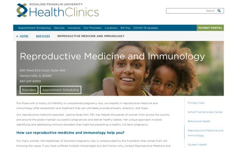 Reproductive Medicine and Immunology · University Health ...