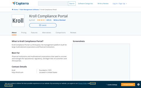 Kroll Compliance Portal Reviews and Pricing - 2020 - Capterra