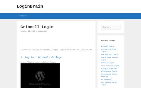 Grinnell Log In | Grinnell College - LoginBrain