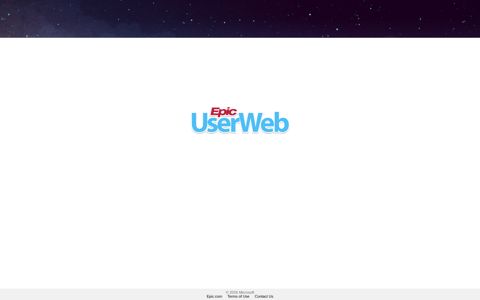 Epic UserWeb Sign In