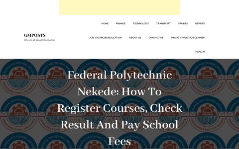 Federal Polytechnic Nekede: How To Register Courses ...