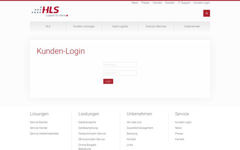Kunden-Login - HLS Geldtransporte Hamburg