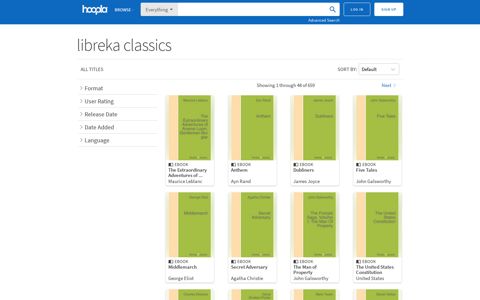 Browse Titles by libreka classics - Page - hoopla