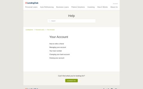Your Account – LendingClub