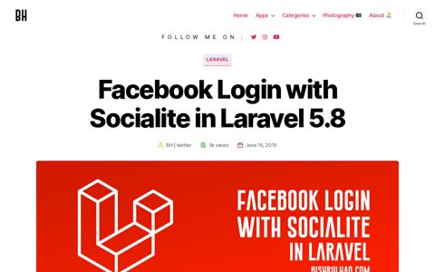 Facebook Login with Socialite in Laravel 5.8 – Bishrul Haq