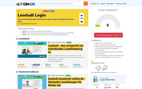 Leseludi Login - A database full of login pages from all over ...