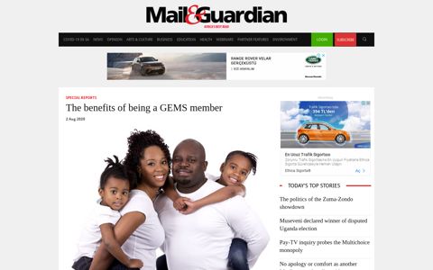 The benefits of being a GEMS member - The Mail & Guardian