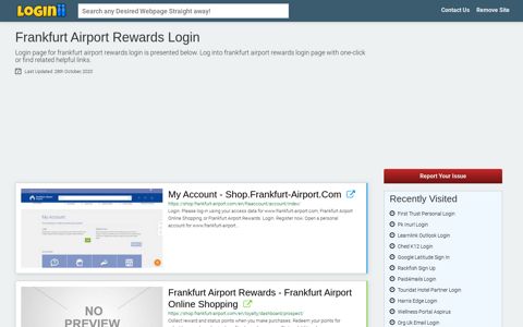 Frankfurt Airport Rewards Login - Loginii.com