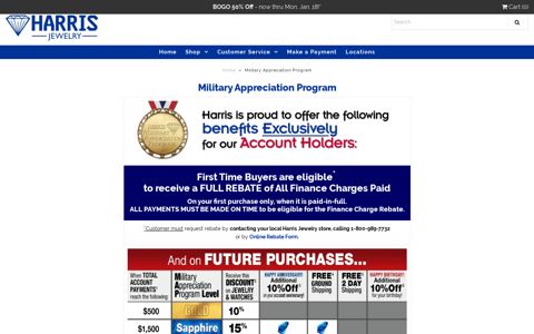 Military Appreciation Program – Harris Jewelry