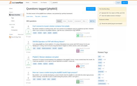 Newest 'phpbb3' Questions - Page 2 - Stack Overflow