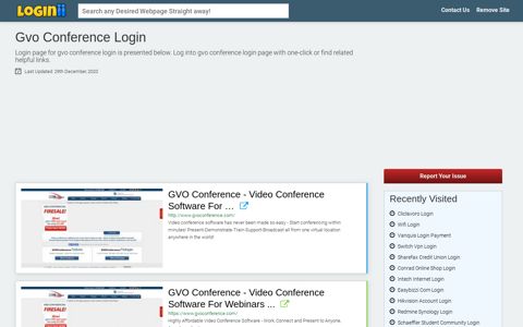 Gvo Conference Login - Loginii.com
