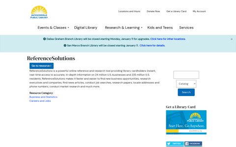 ReferenceSolutions | Jacksonville Public Library