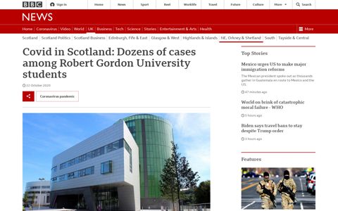 Covid in Scotland: Dozens of cases among Robert Gordon ...