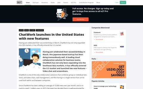 ChatWork launches in the United States with new features | e27