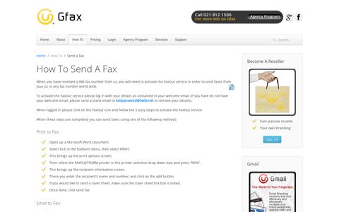 Send a fax | how-to - Gfax