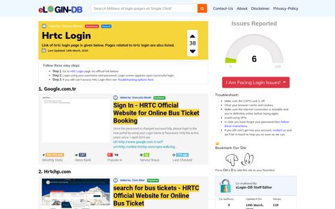 Hrtc Login - A database full of login pages from all over the ...
