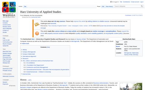 Hochschule Harz - Wikipedia