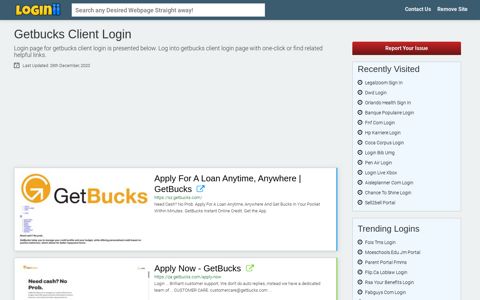 Getbucks Client Login - Loginii.com