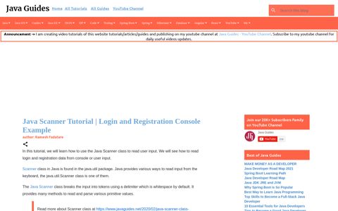 Java Scanner Tutorial | Login and Registration Console ...