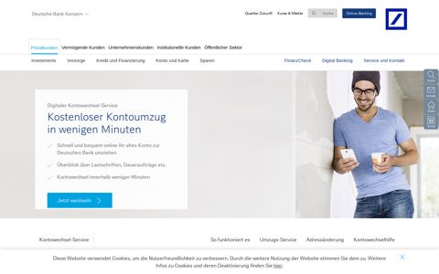 Digitaler Kontowechsel-Service – Deutsche Bank Privatkunden