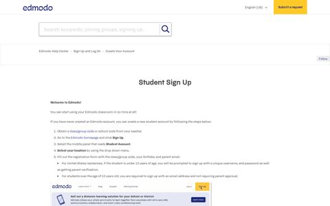 Student Sign Up – Edmodo Help Center