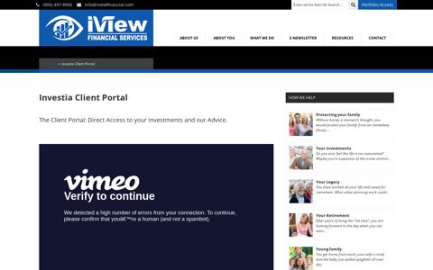 Investia Client Portal | iView Financial Services