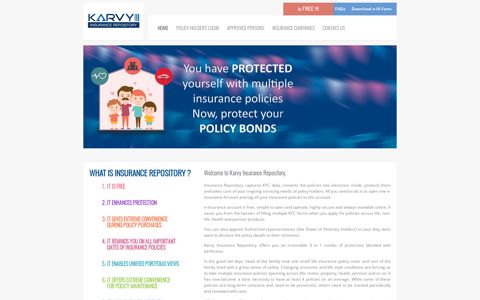 Karvy Insurance Repository - Demat your insurance policies