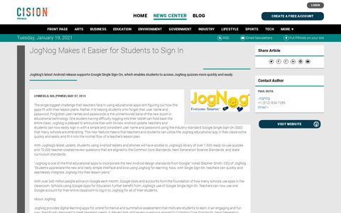 JogNog Makes it Easier for Students to Sign In