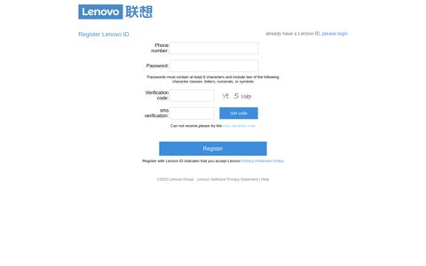 Sign up - Lenovo ID