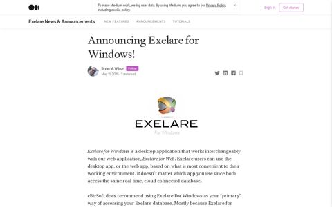 Announcing Exelare for Windows! | by Bryan M. Wilson ...