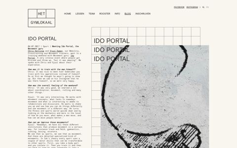 Ido Portal - Blog - Het Gymlokaal