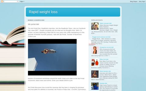 Rapid weight loss: Ido portal diet - blogger